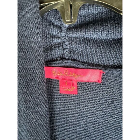 Lilly Pulitzer Womens Navy Sweater Cardigan Size L - Picture 2 of 4